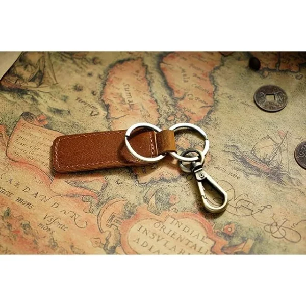 Genuine Leather Keychain Leather Key Chain Holder for Men - Image 3
