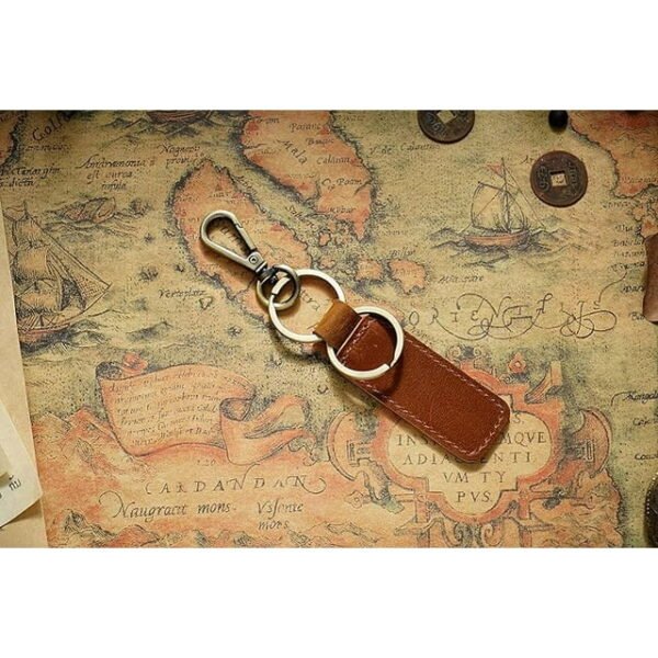 Genuine Leather Keychain Leather Key Chain Holder for Men - Image 2
